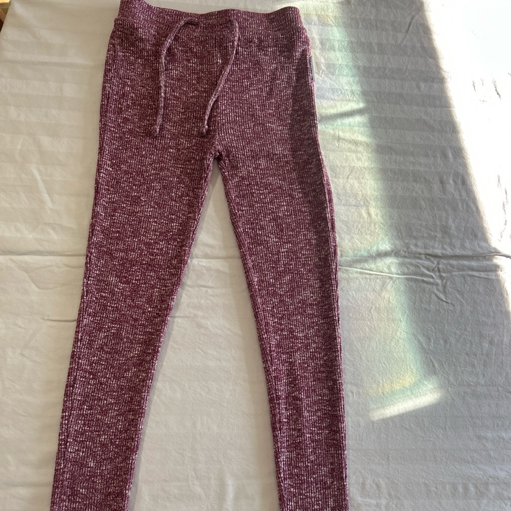 Gymshark Kids Burgundy Knit Leggings